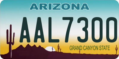 AZ license plate AAL7300