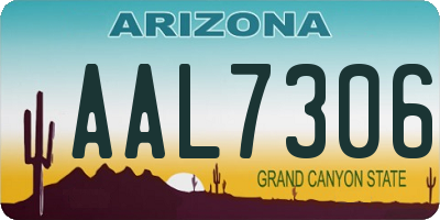 AZ license plate AAL7306