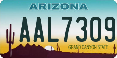 AZ license plate AAL7309