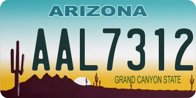 AZ license plate AAL7312