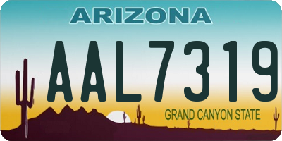 AZ license plate AAL7319
