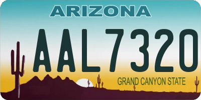 AZ license plate AAL7320