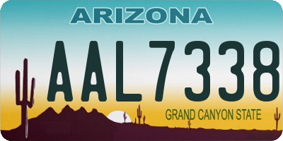 AZ license plate AAL7338