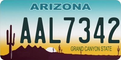 AZ license plate AAL7342