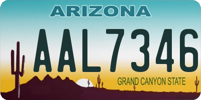 AZ license plate AAL7346