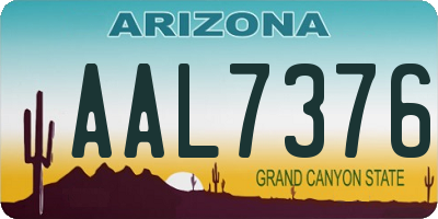 AZ license plate AAL7376