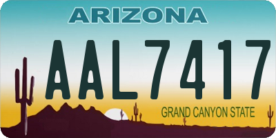 AZ license plate AAL7417