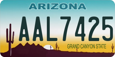 AZ license plate AAL7425