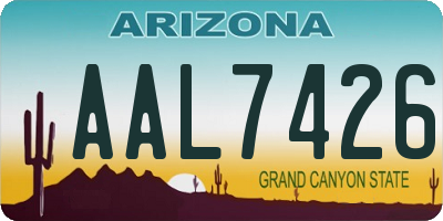 AZ license plate AAL7426