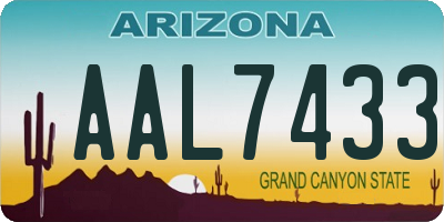 AZ license plate AAL7433