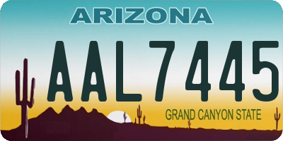 AZ license plate AAL7445