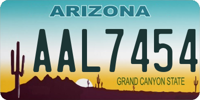 AZ license plate AAL7454