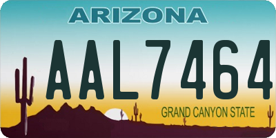 AZ license plate AAL7464
