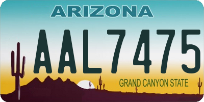 AZ license plate AAL7475