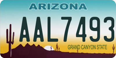 AZ license plate AAL7493