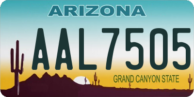 AZ license plate AAL7505