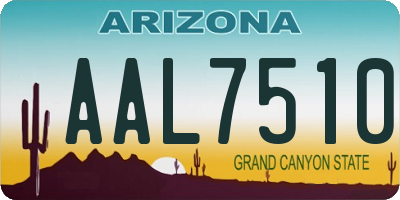AZ license plate AAL7510