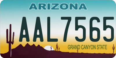 AZ license plate AAL7565