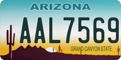 AZ license plate AAL7569