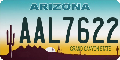 AZ license plate AAL7622