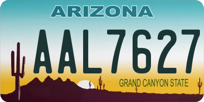 AZ license plate AAL7627
