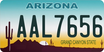 AZ license plate AAL7656
