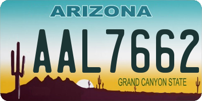 AZ license plate AAL7662