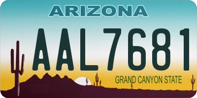 AZ license plate AAL7681