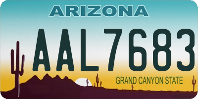 AZ license plate AAL7683