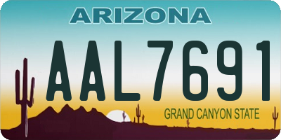 AZ license plate AAL7691
