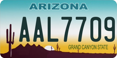 AZ license plate AAL7709