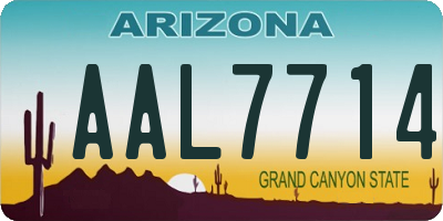 AZ license plate AAL7714