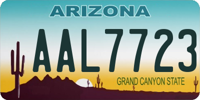 AZ license plate AAL7723