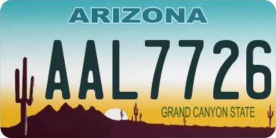 AZ license plate AAL7726