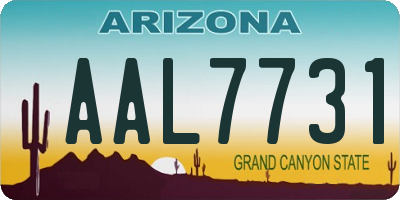 AZ license plate AAL7731