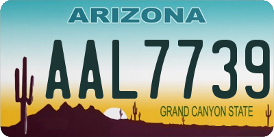 AZ license plate AAL7739