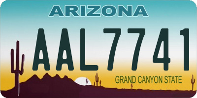 AZ license plate AAL7741