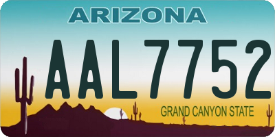 AZ license plate AAL7752