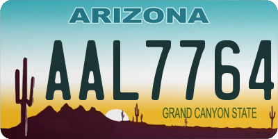 AZ license plate AAL7764