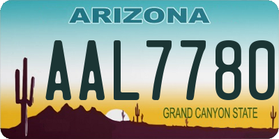 AZ license plate AAL7780
