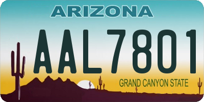 AZ license plate AAL7801
