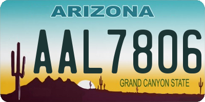 AZ license plate AAL7806