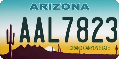 AZ license plate AAL7823
