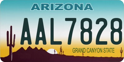 AZ license plate AAL7828