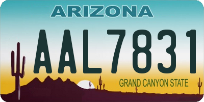 AZ license plate AAL7831