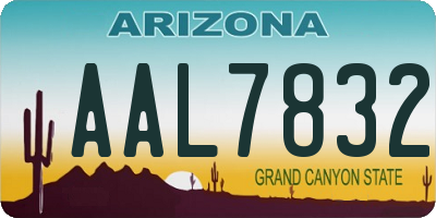 AZ license plate AAL7832