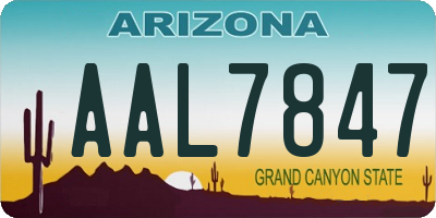 AZ license plate AAL7847