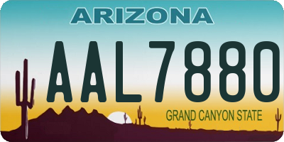 AZ license plate AAL7880