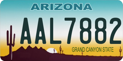 AZ license plate AAL7882