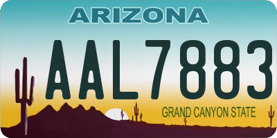 AZ license plate AAL7883